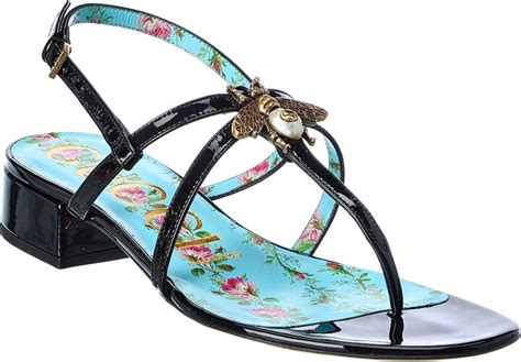 Gucci Bee Patent Sandal 